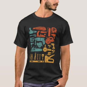 T-shirt Charpentier Mécanicien Outil à main Scie Bricoleur