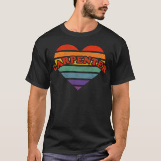 T-shirt Charpentier Rétro Arc-en-ciel Cœur 80s Fantaisie L