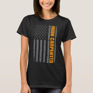 T-shirt Charpentier syndical Drapeau américain Fête du Tra