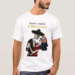 T-shirt Charro et Catrina Skuls à sucre Danser Lumière