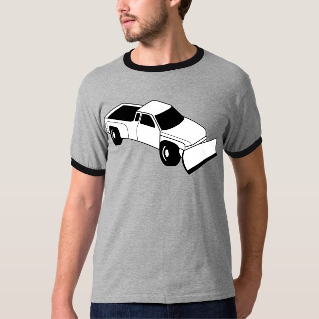 T-shirt charrue de camion de neige (Devant)
