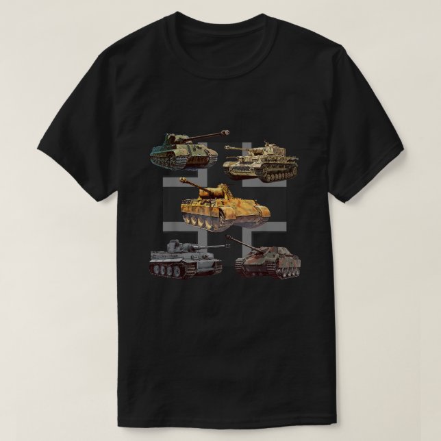 T-shirt Chars allemands 2ÈME GUERRE MONDIALE V Panther Jag (Design devant)