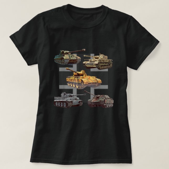 T-shirt Chars allemands 2ÈME GUERRE MONDIALE V Panther Jag (Design devant)