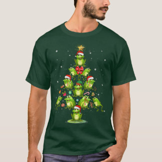 T-shirt Charte grenouille Arbre de Noël Décor Cadeau Arbre