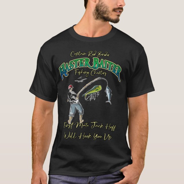 T-shirt Chartre de pêche Master Baiter Capitaine Rod Bende (Devant)