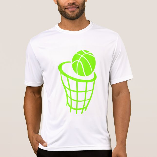 T-shirt Chartreuse, Neon Green Basketball (Devant)