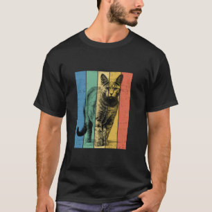 T-shirt Chartreux Chat Portrait Style Vintage Maman Papa L