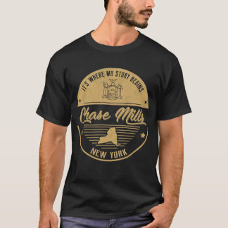 T-shirt Chase Mills New York C'est là que commence mon his