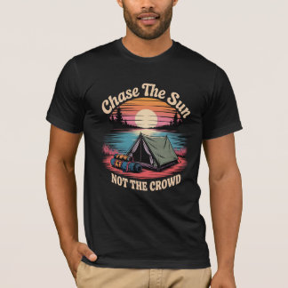 T-shirt Chase The Sun Adventure Camping Chemise