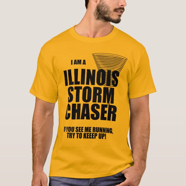 T-shirt Chaser Tornado Storm de l'Illinois (Devant)