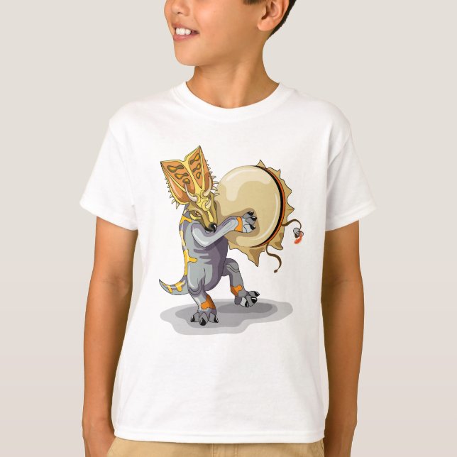 T-shirt Chasmosaurus Dansant Un Rituel De Shaman (Devant)