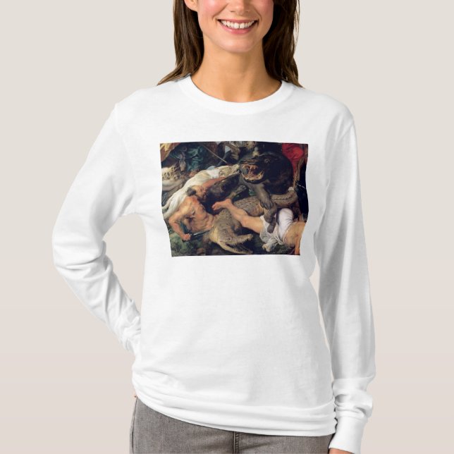 T-shirt Chasse à hippopotame et à crocodile, c.1615-16 (Devant)