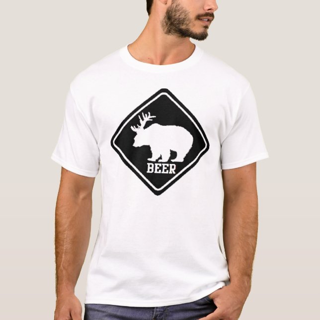 T-SHIRT CHASSE À LA BOIRE DE BIÈRE 'BEER' (Devant)