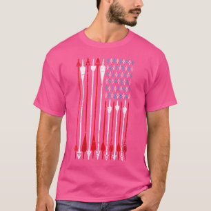 T-shirt Chasse à la chasse à la chaudière à deux drapeaux 