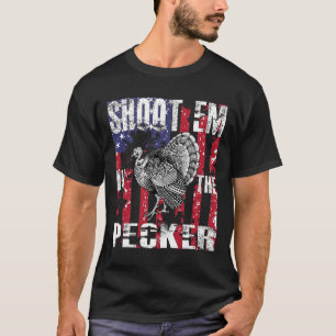 T-shirt Chasse à la dinde masculine Tirez-les dans le chas