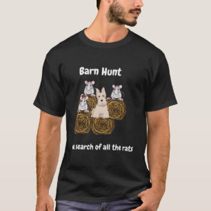 T-shirt Chasse À La Grange Drôle - À La Recherche De Rats