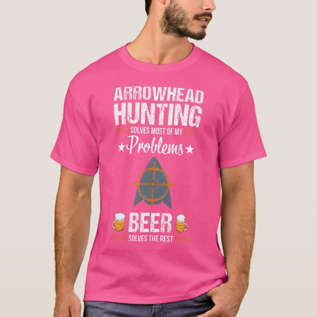 T-shirt Chasse à la pointe Arrowhead Funny Problèmes de bi (Devant)