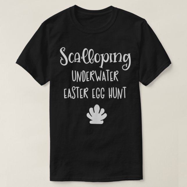 T-shirt Chasse à la saint jacques aux oeufs de Pâques (Design devant)