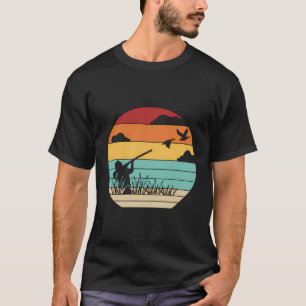 T-shirt Chasse à la sauvagine Retro Bird Turkey Duck Hunte