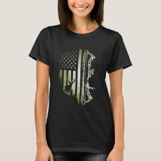 T-shirt Chasse à l'arc patriotique Drapeau USA Arc Tir à l