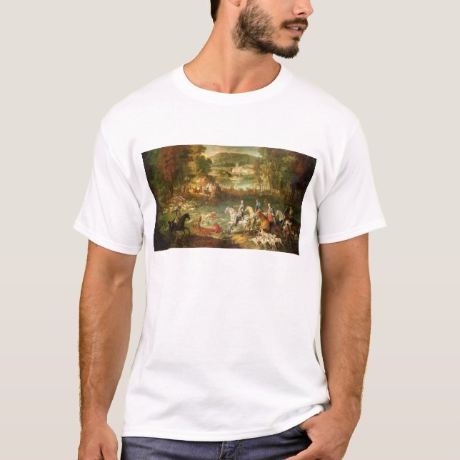 T-shirt Chasse à l'étang de Saint-Jean dans la forêt (Devant)