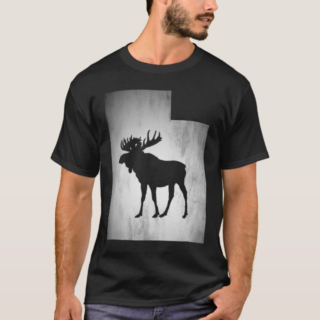 T-shirt Chasse à l'orignal d'Utah (Devant)
