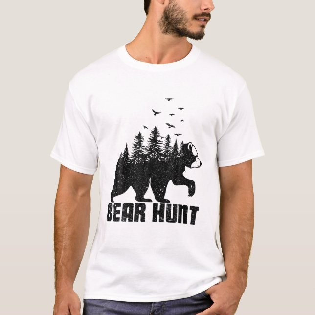 T-shirt Chasse à l'ours forestier - Chasse à l'ours forest (Devant)