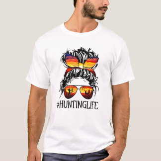 T-shirt Chasse À Vie Chasse Chaussure Et Lunettes