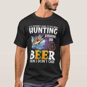 T-shirt Chasse amusante automne ou printemps basse pêche w