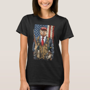 T-shirt Chasse amusante Canard Trump Camo Chasse Bonjour