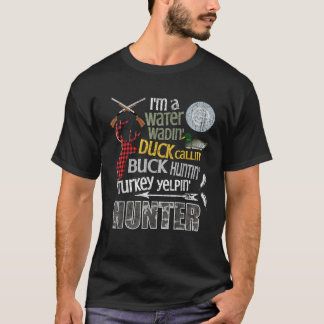 T-shirt Chasse amusante Chasseur de cerfs Buck Duck Turqui
