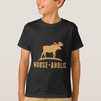 T-shirt Chasse amusante Graphique Moose-aholic Femmes Homm