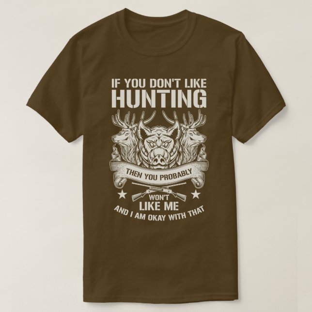 T-shirt Chasse Animaux sauvages Chasse Tir (Design devant)