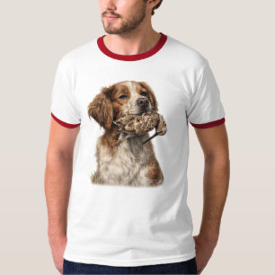 T-shirt Chasse au Bécasse avec Épagneul Breton