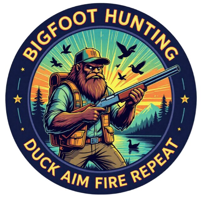 T-shirt Chasse au Bigfoot Canard Visée Feu Répéter (Créateur téléchargé)