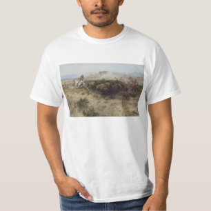 T-shirt Chasse au bison no 26 par CM Russell, Indiens Vint
