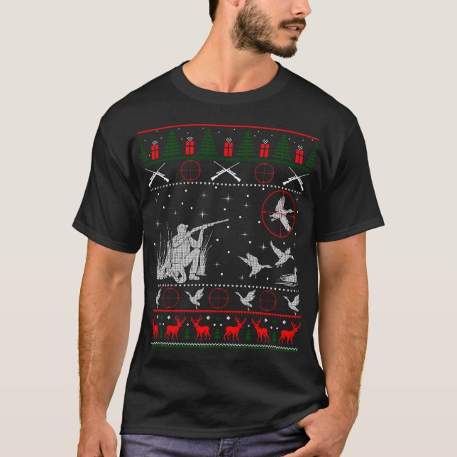 T-shirt Chasse au canard Chasseur cadeau de Noël Vilain No (Devant)