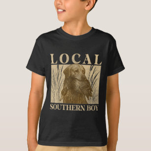T-shirt Chasse au canard pour garçon du sud local Black La