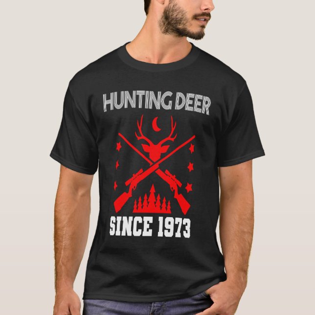 T-shirt Chasse au cerf depuis 1973 (Devant)