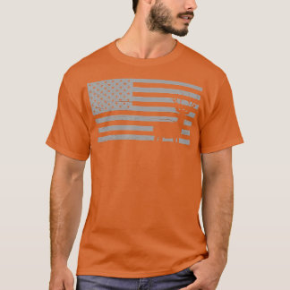 T-shirt Chasse Au Cerf Et Amérique Drapeau Chasse À L'Aman