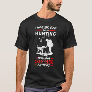 T-shirt Chasse au cerf hommes J'ai deux fils et je vais à