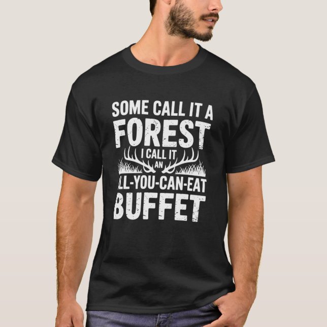 T-shirt Chasse au cerf pour la saison du cerf Buck à queue (Devant)