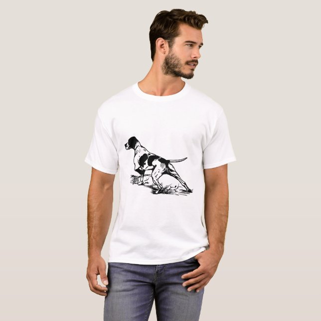 T-shirt Chasse au chien (Devant entier)