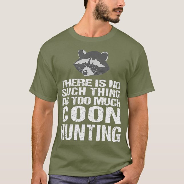 T-shirt Chasse au cocon drôle Chasseurs de raton laveur (Devant)