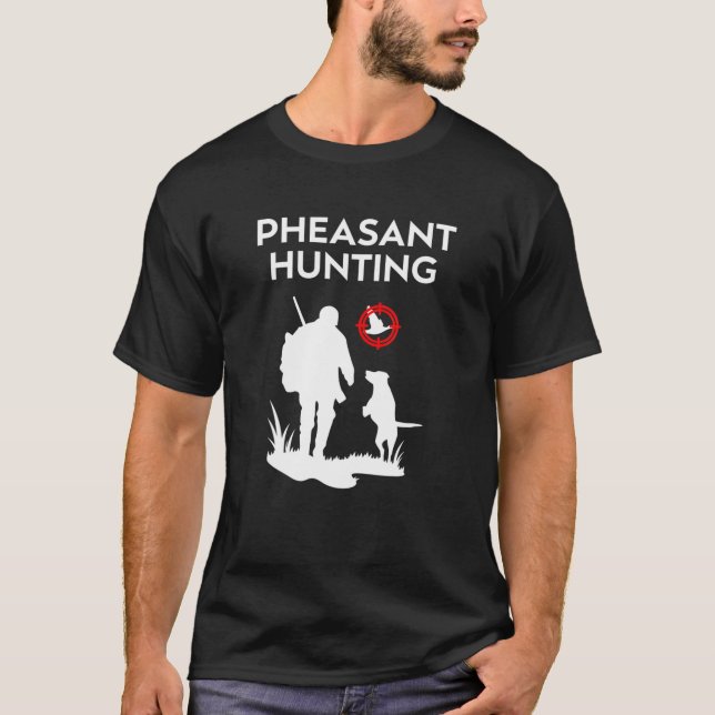 T-shirt Chasse au faisan de chien (Devant)