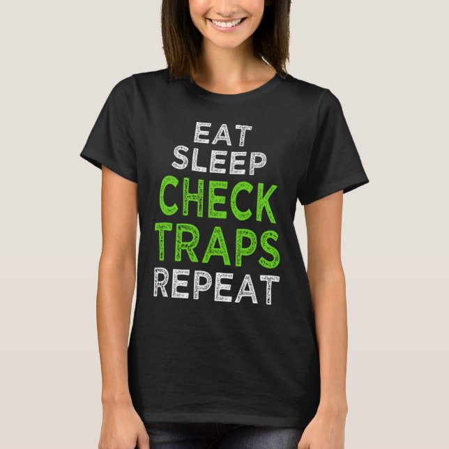 T-shirt Chasse au fourrure de piégeage amusante (Devant)
