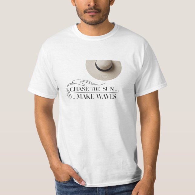 T-shirt Chasse au soleil, fais des vagues - Mini Plage Tee (Devant)