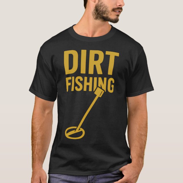 T-shirt Chasse au trésor de détection de métal Fun (Devant)