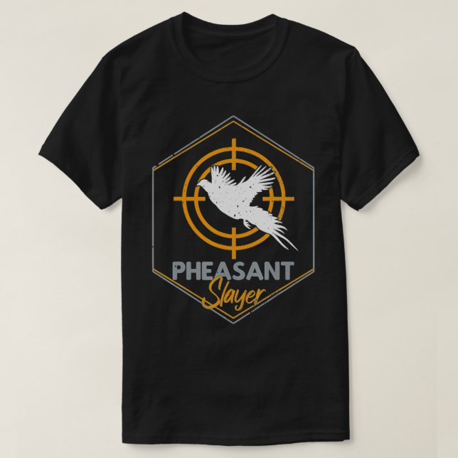 T-shirt Chasse aux calottes de faisan chasse aux oiseaux v (Design devant)