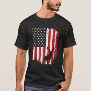 T-shirt Chasse aux cerfs Art pour hommes femmes Buck Elk H